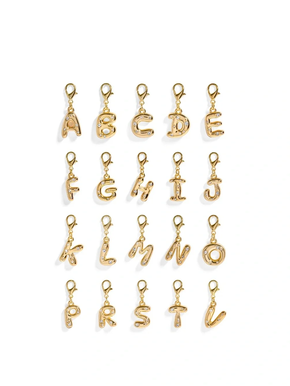 FAO Schwarz Gold letter L Charm in Purple Display Case